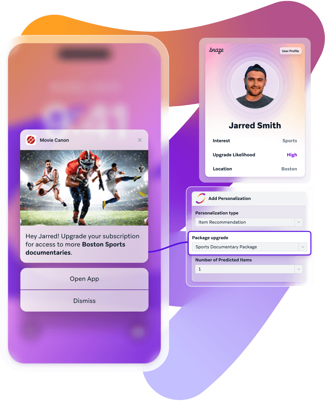 a phone with a movie canon advertisement on it