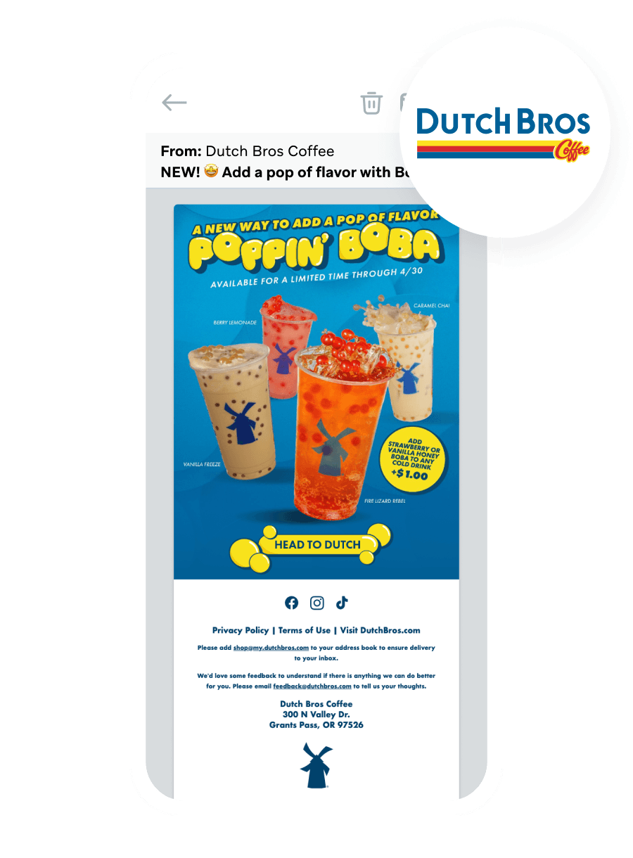 Dutch Bros Increases Customer Loyalty and Revenue with Personalized, Cross-Channel Campaigns at Scale