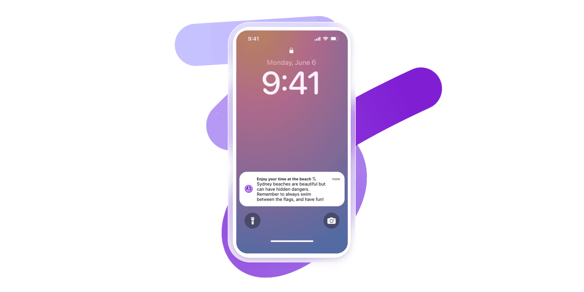 a cell phone displays the time as 9:41 on monday june 6th