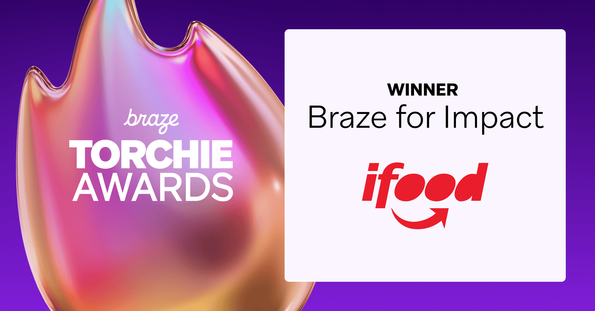 an advertisement for the braze torchie awards