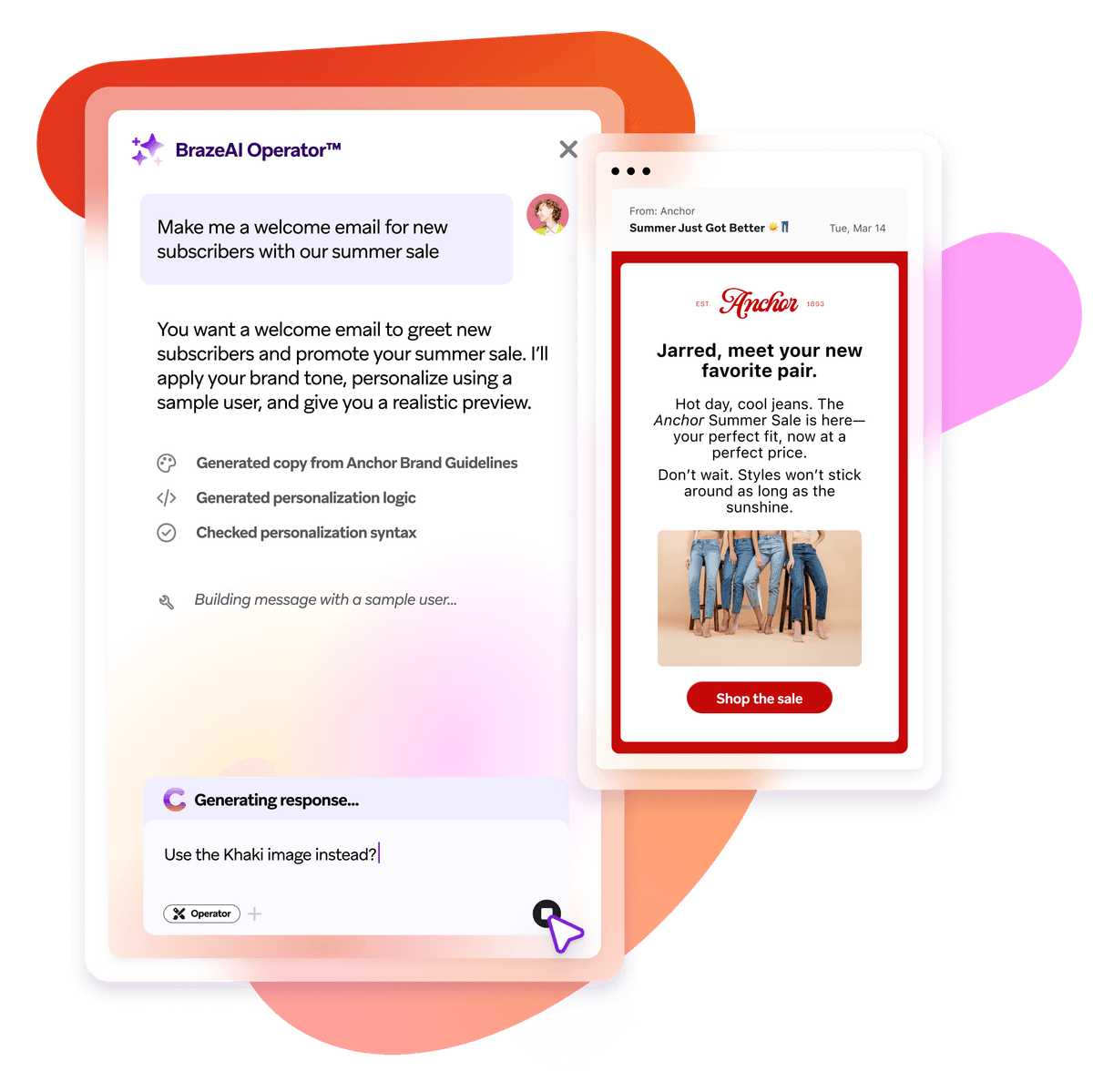 a screenshot of a welcome email for new subscribers