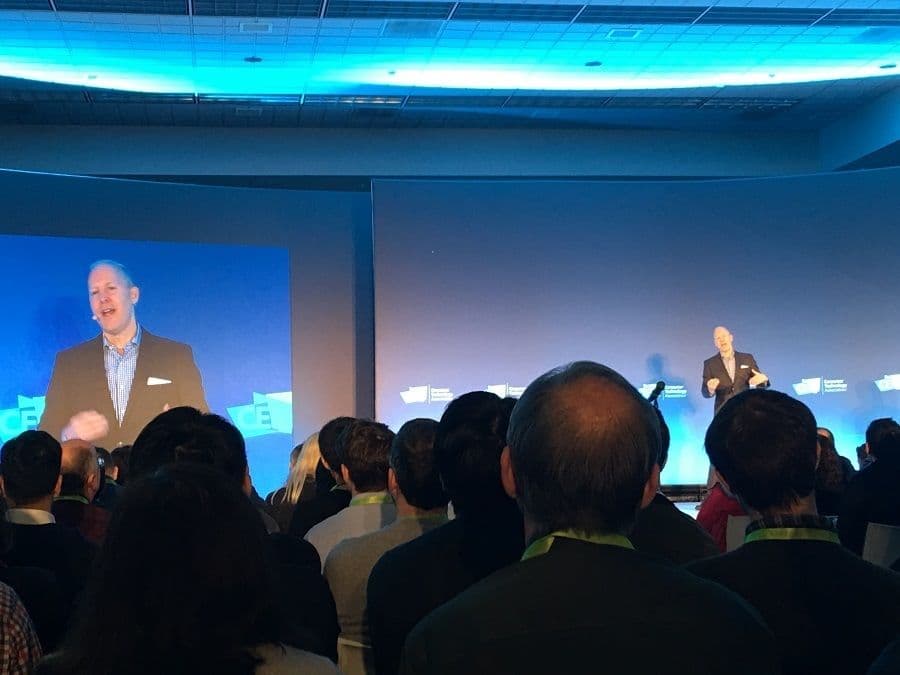 Steve Koenig, Consumer Technology Association VP for Market Research, talking privacy concerns during CES 2019 (Source: IAPP)